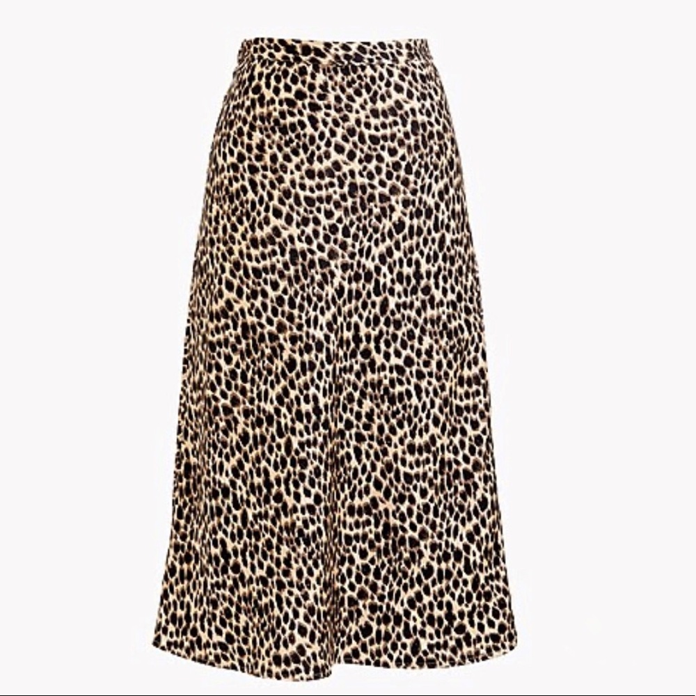 J. Crew Factory Leopard Print Midi Skirt || BNWOT